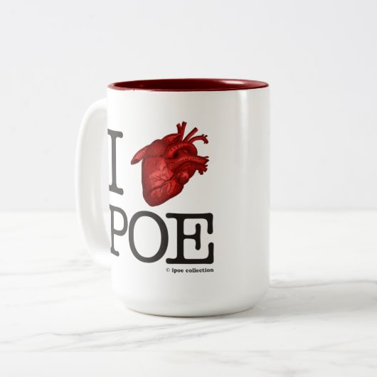 Mug „Poe Heart " Zweifarbige Tasse (Vorderseite Links)