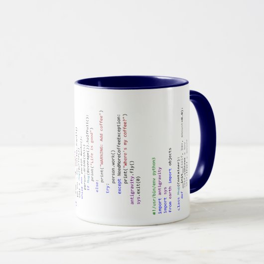 Mug.py: Kaffee-Tasse für Tasse (VorderseiteRechts)