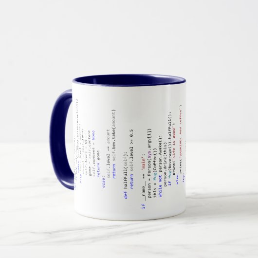 Mug.py: Kaffee-Tasse für Tasse (Vorderseite Links)