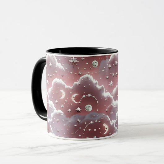 Mug - Quartz Pink Celestial Moon Tasse (Vorderseite Links)