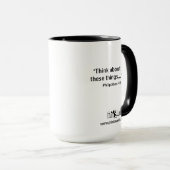 Mug quoting Philippians 4:8 "Think about these" Tasse (VorderseiteRechts)