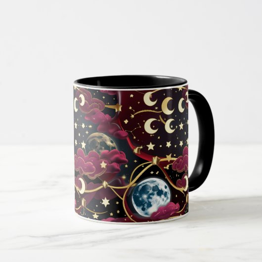 Mug - Red Celestial Moon Tasse (VorderseiteRechts)