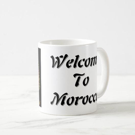 Mug Reise "Welcome to Morocco" Kaffeetasse (VorderseiteRechts)