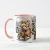 Mug Retro. Kinder im alten Auto. Tasse (Links)