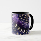 Mug - Royal Amethyst Celestial Moon Tasse (VorderseiteRechts)
