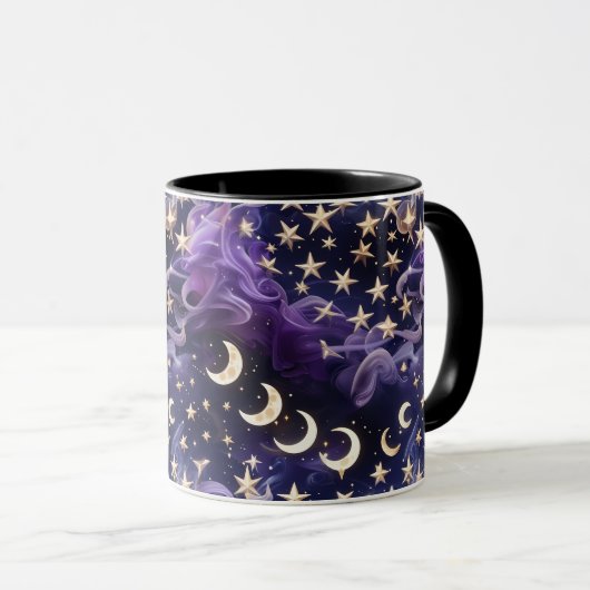 Mug - Royal Amethyst Celestial Moon Tasse (VorderseiteRechts)