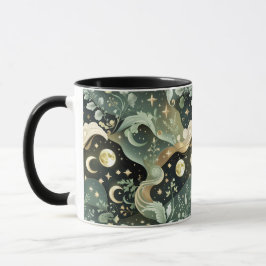 Mug – Sage Green Celestial Moon Tasse