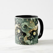 Mug – Sage Green Celestial Moon Tasse (VorderseiteRechts)