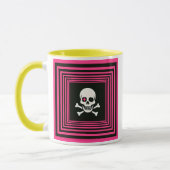 Mug Schädeldesign Modern Minimalmotiv. Tasse (Links)