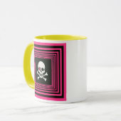Mug Schädeldesign Modern Minimalmotiv. Tasse (Vorderseite Links)