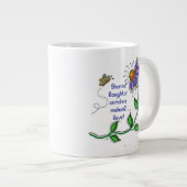 Mug - Shared laughter enriches mutual love Jumbo-Tasse (Vorderseite Rechts)