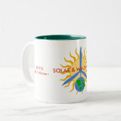 MUG~Small: SOLAR- u. WIND POWER~ für ENERGIE! Zweifarbige Tasse (Vorderseite Links)