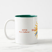 MUG~Small: SOLAR- u. WIND POWER~ für ENERGIE! Zweifarbige Tasse (Links)