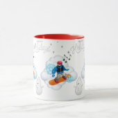 Mug Snowboarding Christmas  Tasse (Zentrum)