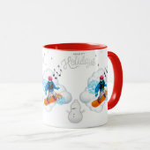Mug Snowboarding Christmas  Tasse (VorderseiteRechts)