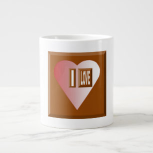 Mug Specialty Jumbo Blanche I LOVE CHOCOLATE Jumbo-Tasse