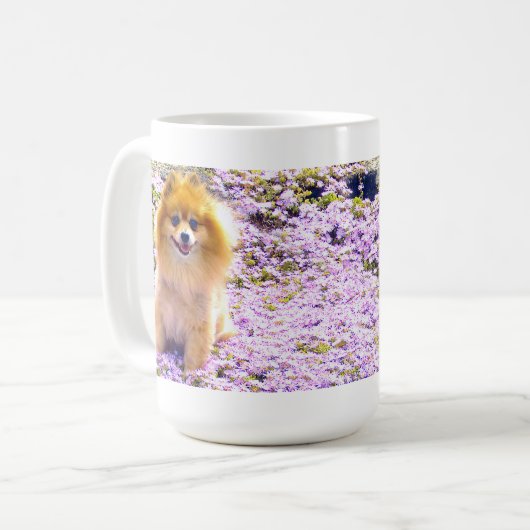 Mug | Spitz Marley mit Mauve-Blume Kaffeetasse (Vorderseite Links)