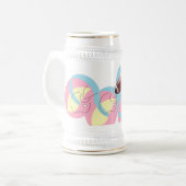 Mug Stein: Fußball in Bewegung. Bierglas (Vorderseite Links)