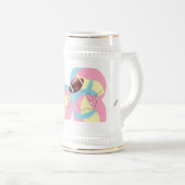 Mug Stein: Fußball in Bewegung. Bierglas (VorderseiteRechts)