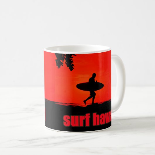 Mug surf hawaii kaffeetasse (VorderseiteRechts)