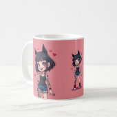 MUG TATOO GIRL HERZEN KAFFEETASSE (Vorderseite Links)