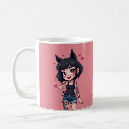 MUG TATOO GIRL HERZEN KAFFEETASSE