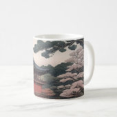 Mug – Tempel am Fluss – Japan Kaffeetasse (VorderseiteRechts)