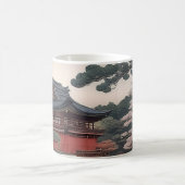 Mug – Tempel am Fluss – Japan Kaffeetasse (Mittel)