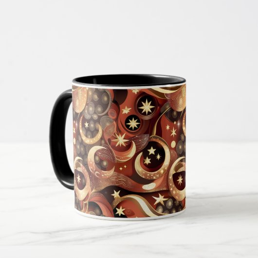 Mug - Terracotta Celestial Moon Tasse (Vorderseite Links)