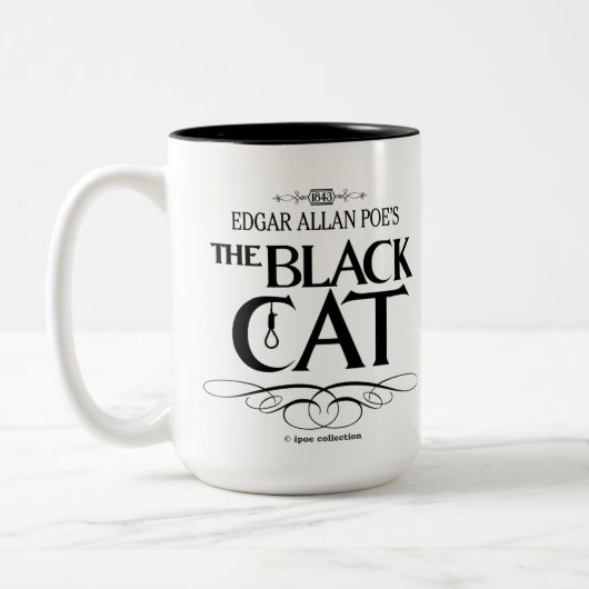 Mug „The Black Cat " Zweifarbige Tasse (Links)