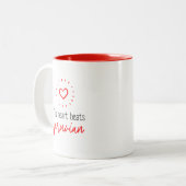 Mug: This heart beats peruvian Zweifarbige Tasse (Vorderseite Links)