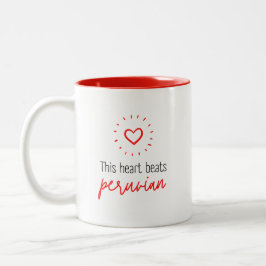Mug: This heart beats peruvian Zweifarbige Tasse