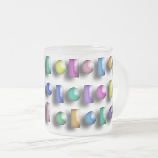 Mug - Three Dimensional Shapes Mattglastasse (VorderseiteRechts)
