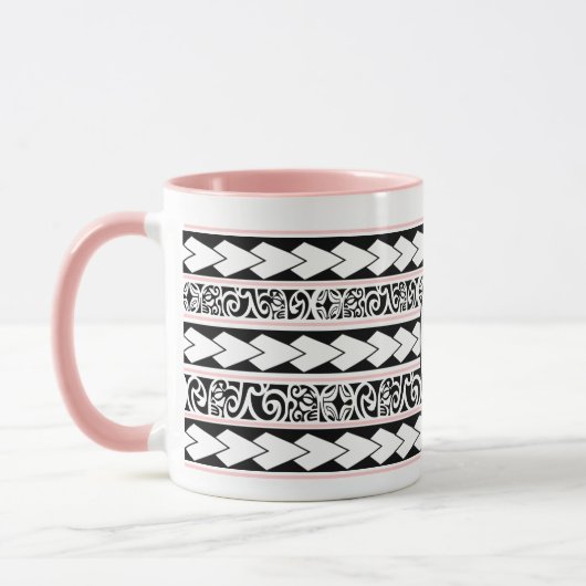 Mug Tribal Ethnic Alte Rose Tasse (Links)