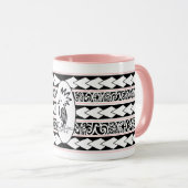 Mug Tribal Ethnic Alte Rose Tasse (VorderseiteRechts)