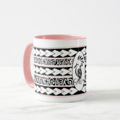 Mug Tribal Ethnic Alte Rose Tasse (Vorderseite Links)
