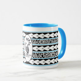 Mug Tribal Ethnic Bleu Clair Tasse