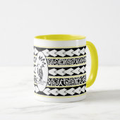 Mug Tribal Ethnic Gelb Tasse (VorderseiteRechts)