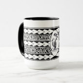 Mug Tribal Ethnic Noir Tasse (Vorderseite Links)
