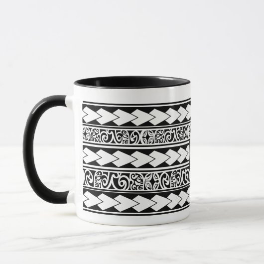 Mug Tribal Ethnic Noir Tasse (Links)