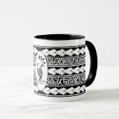 Mug Tribal Ethnic Noir Tasse (VorderseiteRechts)