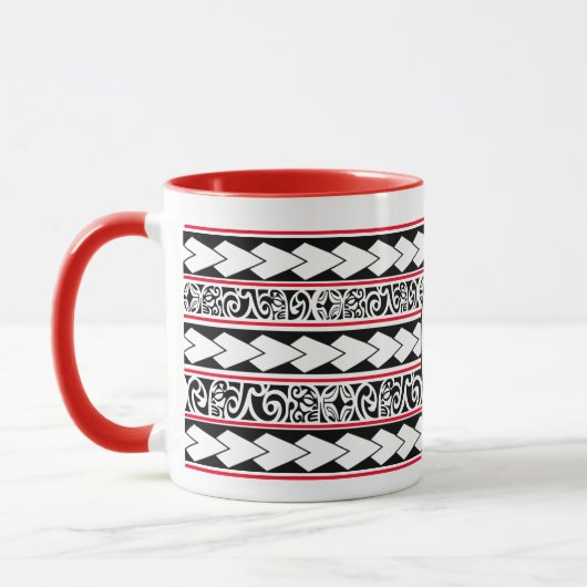 Mug Tribal Ethnic Rouge Tasse (Links)