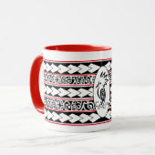 Mug Tribal Ethnic Rouge Tasse (Vorderseite Links)