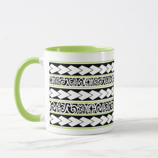 Mug Tribal Ethnic Vert Apfel Tasse (Links)
