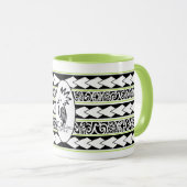 Mug Tribal Ethnic Vert Apfel Tasse (VorderseiteRechts)