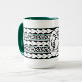 Mug Tribal Ethnic Vert Chasseur Tasse (Vorderseite Links)