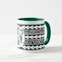 Mug Tribal Ethnic Vert Chasseur