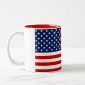 Mug USA Flag Zweifarbige Tasse (Links)