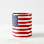 Mug USA Flag Zweifarbige Tasse (Mittel)