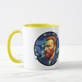 Mug Van Gogh portrait Starry night Unique Design Tasse